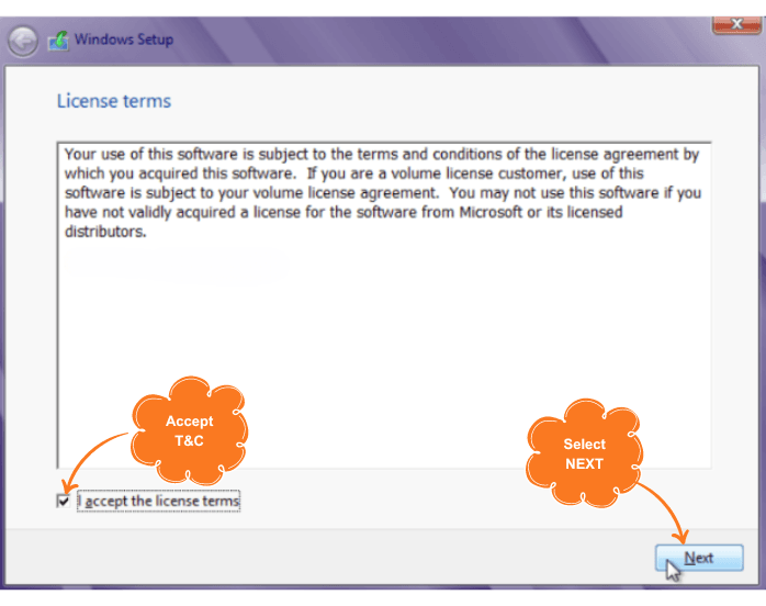 Terms and conditions of Windows