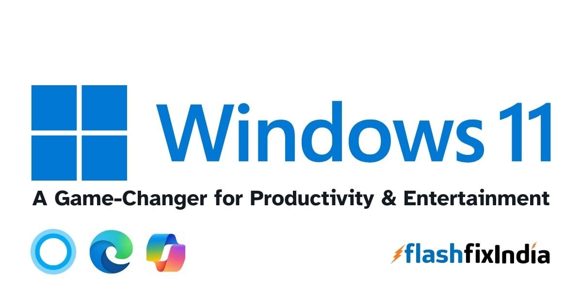 windows 11 featuring Cortana, edge and Co-pilot.