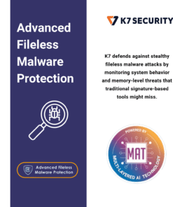 K7 Antivirus Premium Advanced Fileless Malware Protection